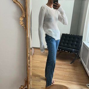 Zara Sheer Knit Top Unworn